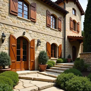 Whimsical Stone Abode with a Wooden Wink