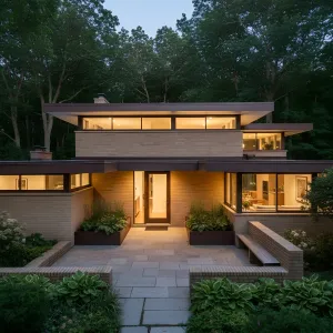 Sloping Into Style: Retro Retreat Amidst Foliage