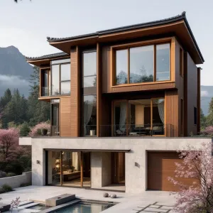 Sophisticated Haven with Panoramic Mountain Backdrop