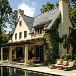 Quaint European Cottage with Vines and Pool