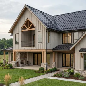 Gabled Meadow Barndo With Stone Porch