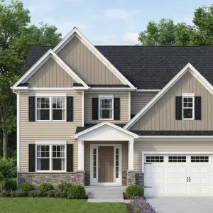 Stone-Base Colonial With Cozy Portico