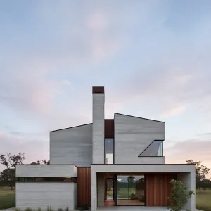 Angular Prairie Concrete House