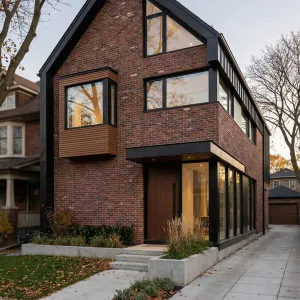 Ebony Trim Brick Lantern Home
