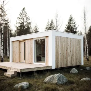 Cubist Cabin Amidst the Pines