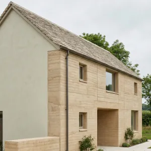 Countryside Rammed Earth Gable Cottage