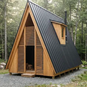 Forestline Metal Clad A Frame Cabin