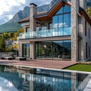 Modern Stone Retreat With A Mountain View