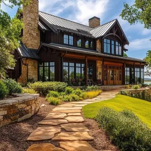 Rustic Manor with Stone Grace