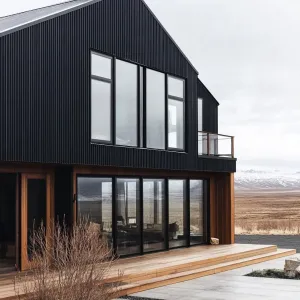 Sleek Steel Hideaway with a View