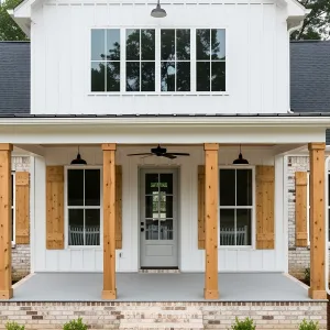White Farmhouse with Porch Perfection