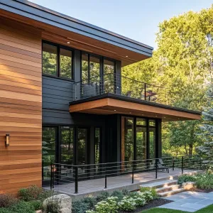 Natural Cedar With Metal Accents