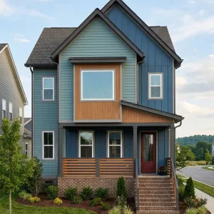 Colorblocked Gable Home With Urban Edge