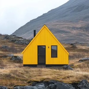 Bright Yellow Hideaway Amidst the Stones