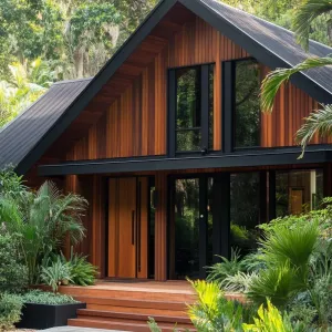 Tropical Timber Harmony: A Modern Marvel