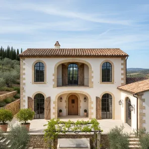 Cypress-Framed Archways Country Maison