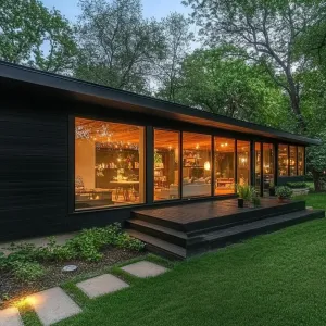 Modern Long House with Illuminating Charm