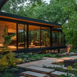 Glass Box in a Forest
