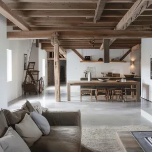 Exposed Wooden Beams