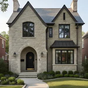 Stone Gables With Copper Window Hood
