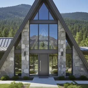 A-Frame Facade: The Glass Mountain Marvel