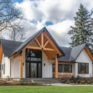 Gabled Grandeur Under Cloud-Kissed Skies
