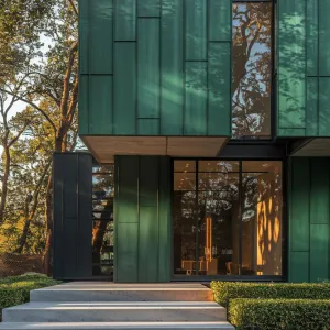 Green Canvas: Nature’s Reflection in Glass