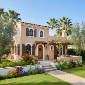 Charming Terracotta Cottage Amidst Palm Bliss