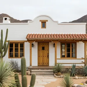 White Oasis: Desert Dreams in Brick and Wood