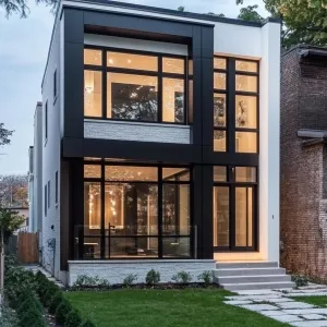Ultra-Chic Abode with a Window Wonderland