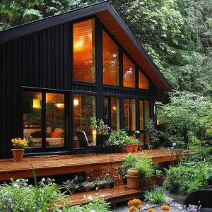 Rustic Harmony: A Cabin Amidst Verdant Greens