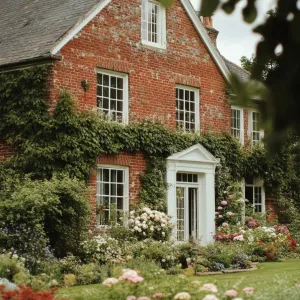 Charming Brick Abode Embraced by Nature