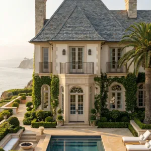 Terraced Coastal Courtyard Manor