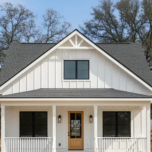White Bungalow Wonder: Simplicity with a Smile
