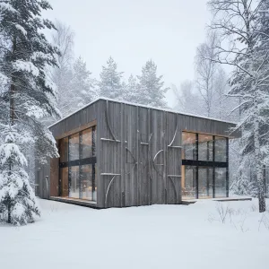 Cedar Quietude Winter Studio