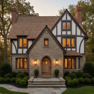 Cottage-Tower Tudor With Leaded Glow