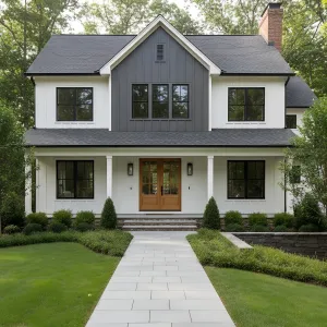 Charcoal Gable, Cedar-Door Serenity
