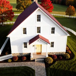 Idyllic Farmhouse Amidst the Harvest Hues