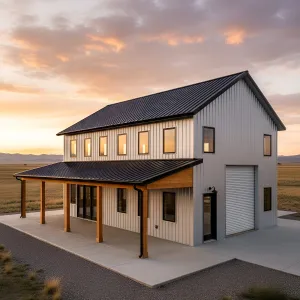 Silver Sawtooth Porch Barndo