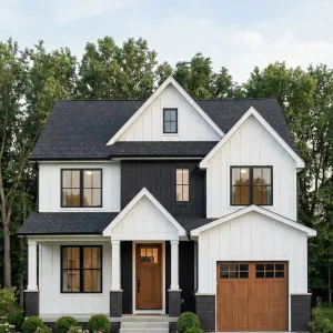 Charcoal Trim Modern Farmhouse Hideaway