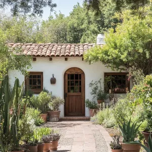 Charming Adobe Abode Amidst Lush Greens