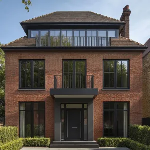 The Balanced Brick Beauty: Modern Flair and Airy Space