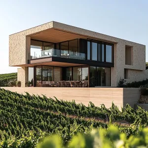 Concrete Charisma Above Lush Leaves