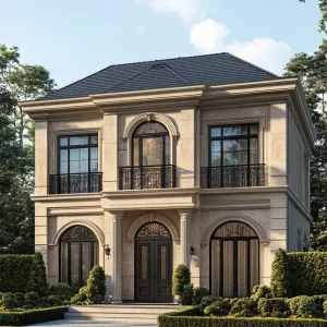 Palatial Neoclassical Delight Under Blue Skies