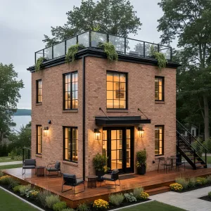 Brick-Box Rooftop Garden Perch