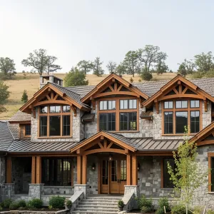 Stone and Timber Retreat Amongst Rolling Hills