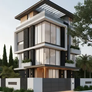 Corner Lantern with Sky Pergola