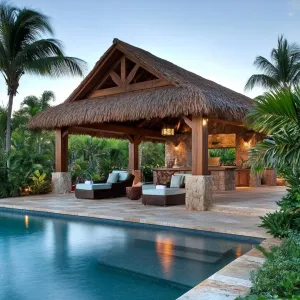 Thatched Tropical Pavilion Retreat
