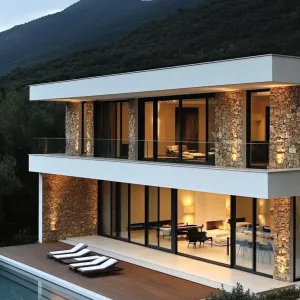 Glass Panorama Over Italian Peaks
