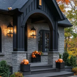 Elegant Lantern-style Exterior Lighting